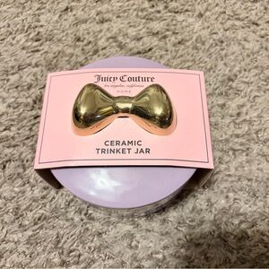 Juicy Couture Lavender Trinket Jar with Gold Bow